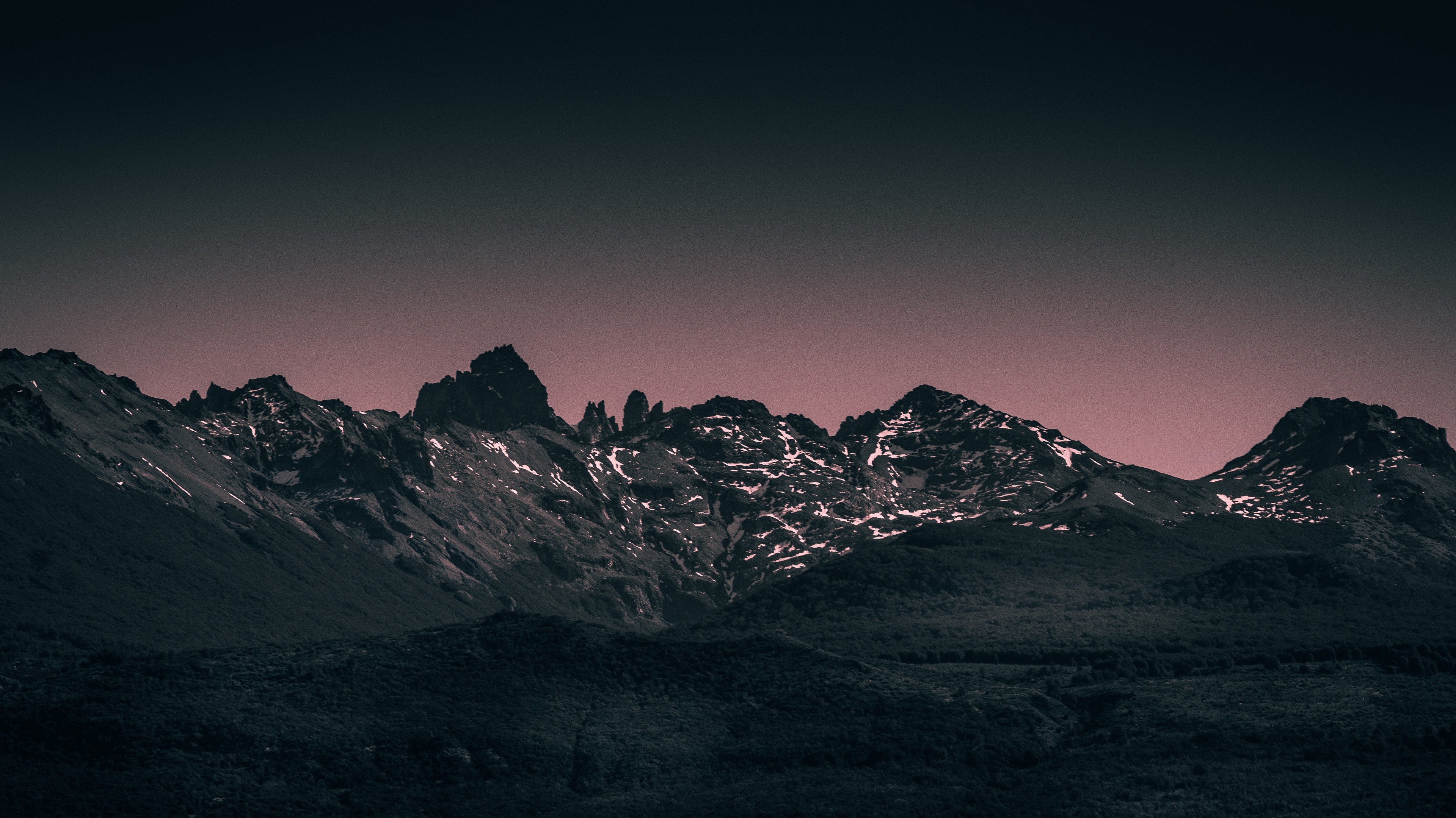 4K Mountains Landscape Twilight Wallpaper - [3840x2160]