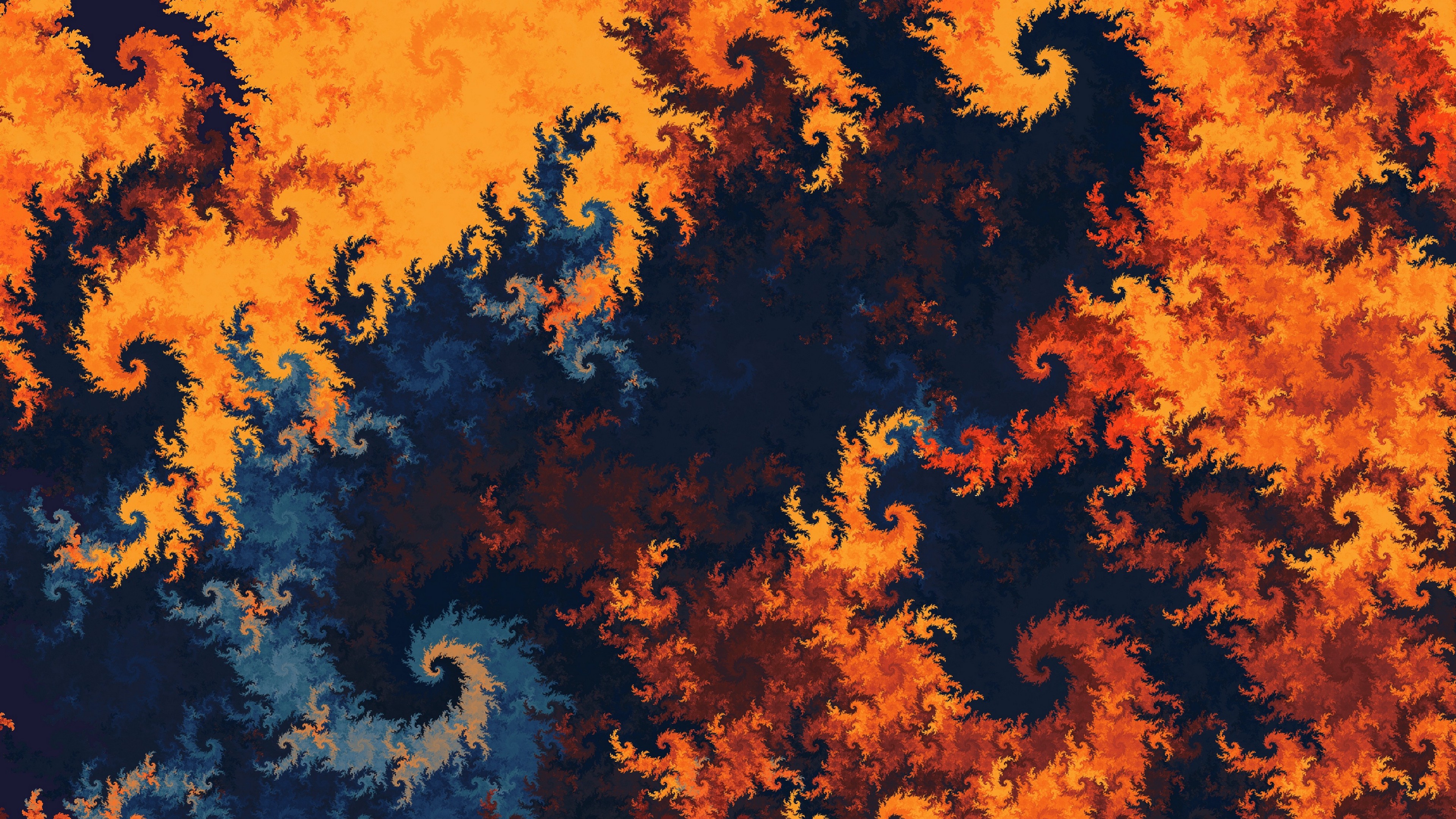  4K  Patterns Fractal  Twisted Multicolored Wallpaper  