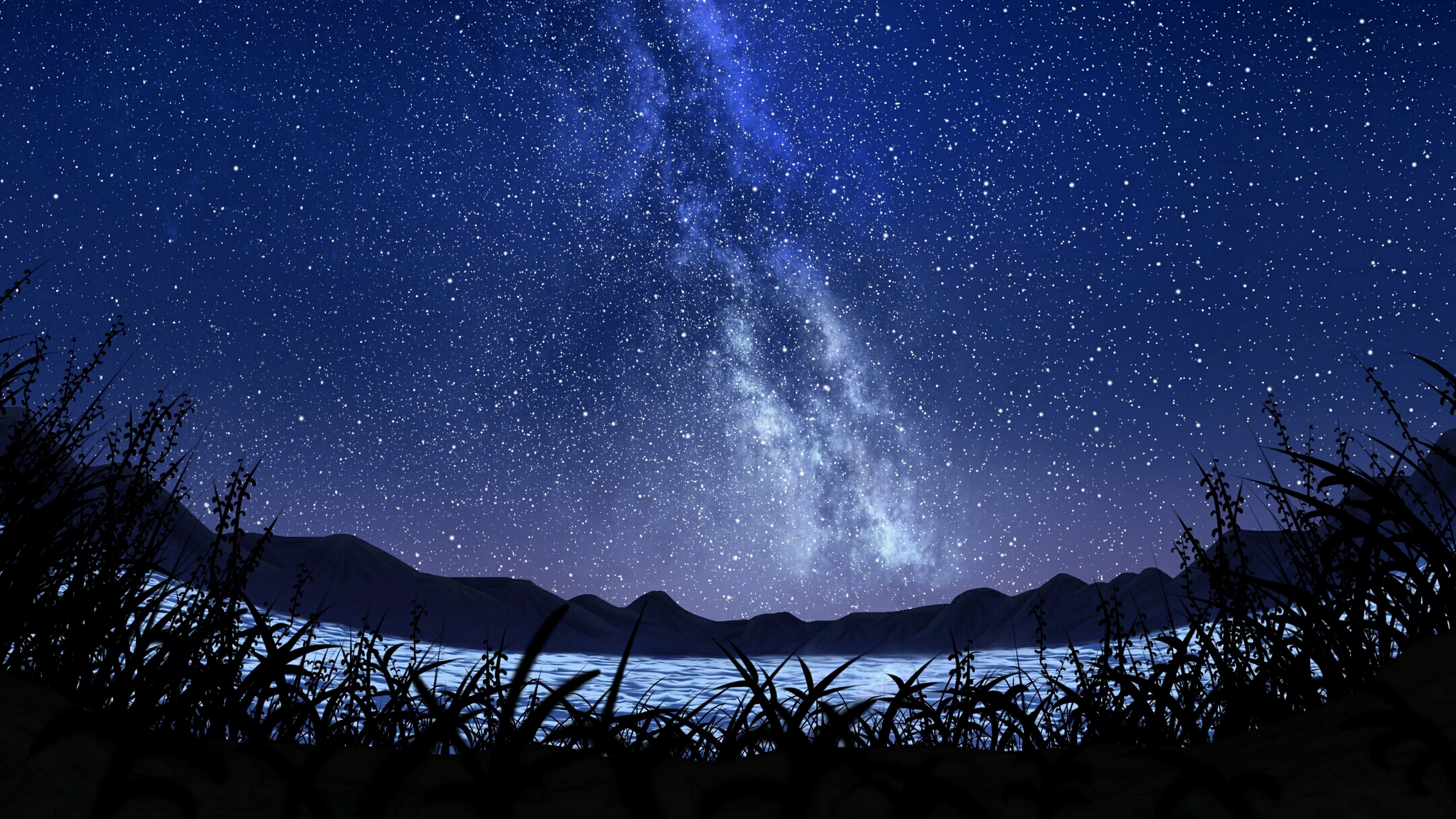 Wallpaper starry sky night road milky way desktop wallpaper hd image  picture background 2fc7f2  wallpapersmug