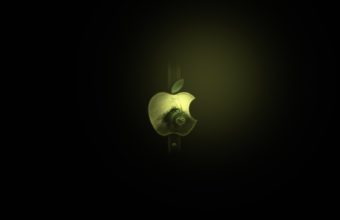 Apple Logo Black Green Wallpaper 1920x1080 340x220