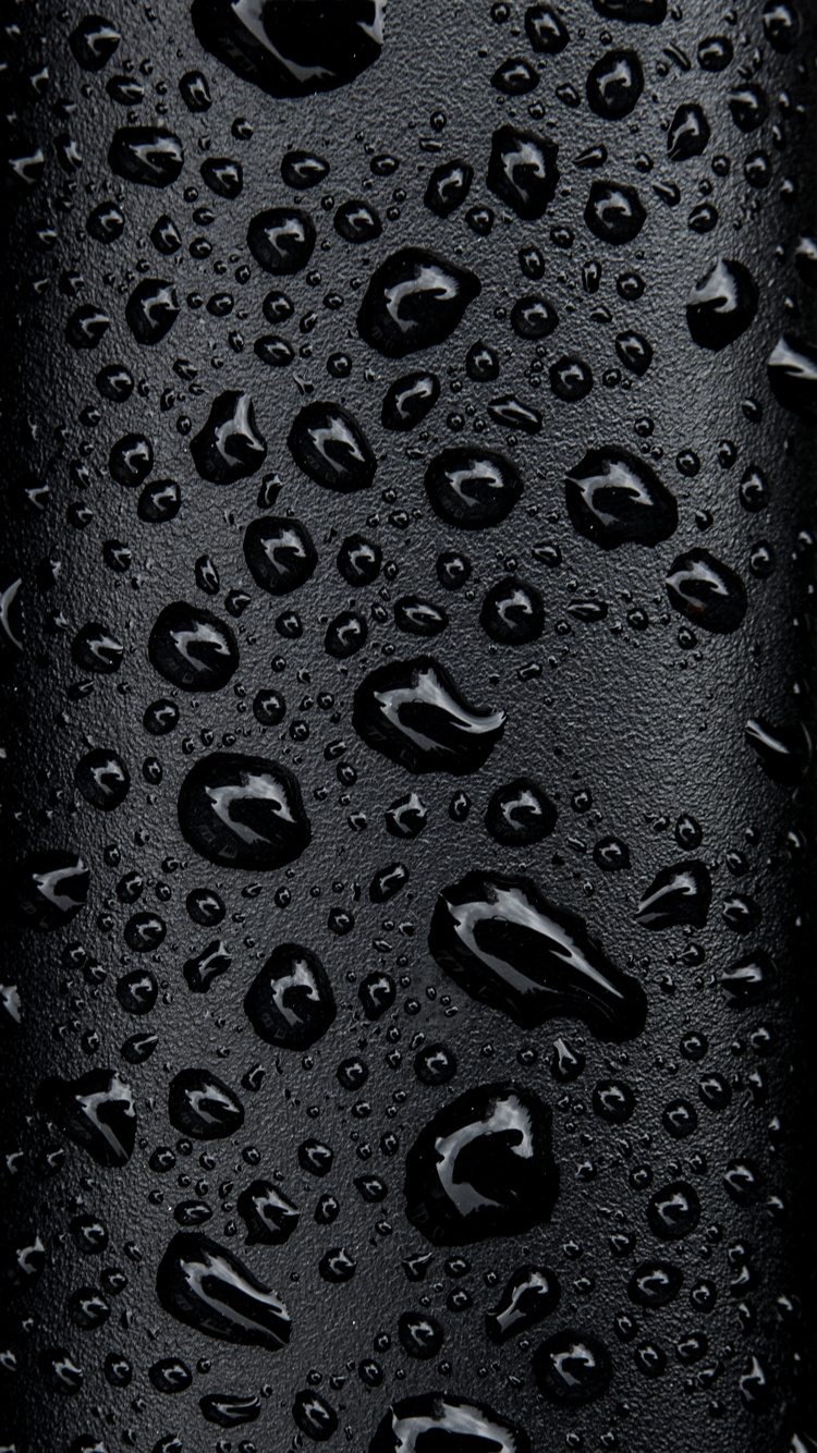 HD wallpaper space gray iPhone with water drop cellphone apple black  dark  Wallpaper Flare
