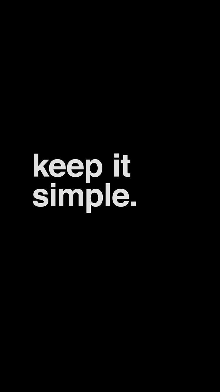 Keep it simple black iPhone 7 Wallpaper