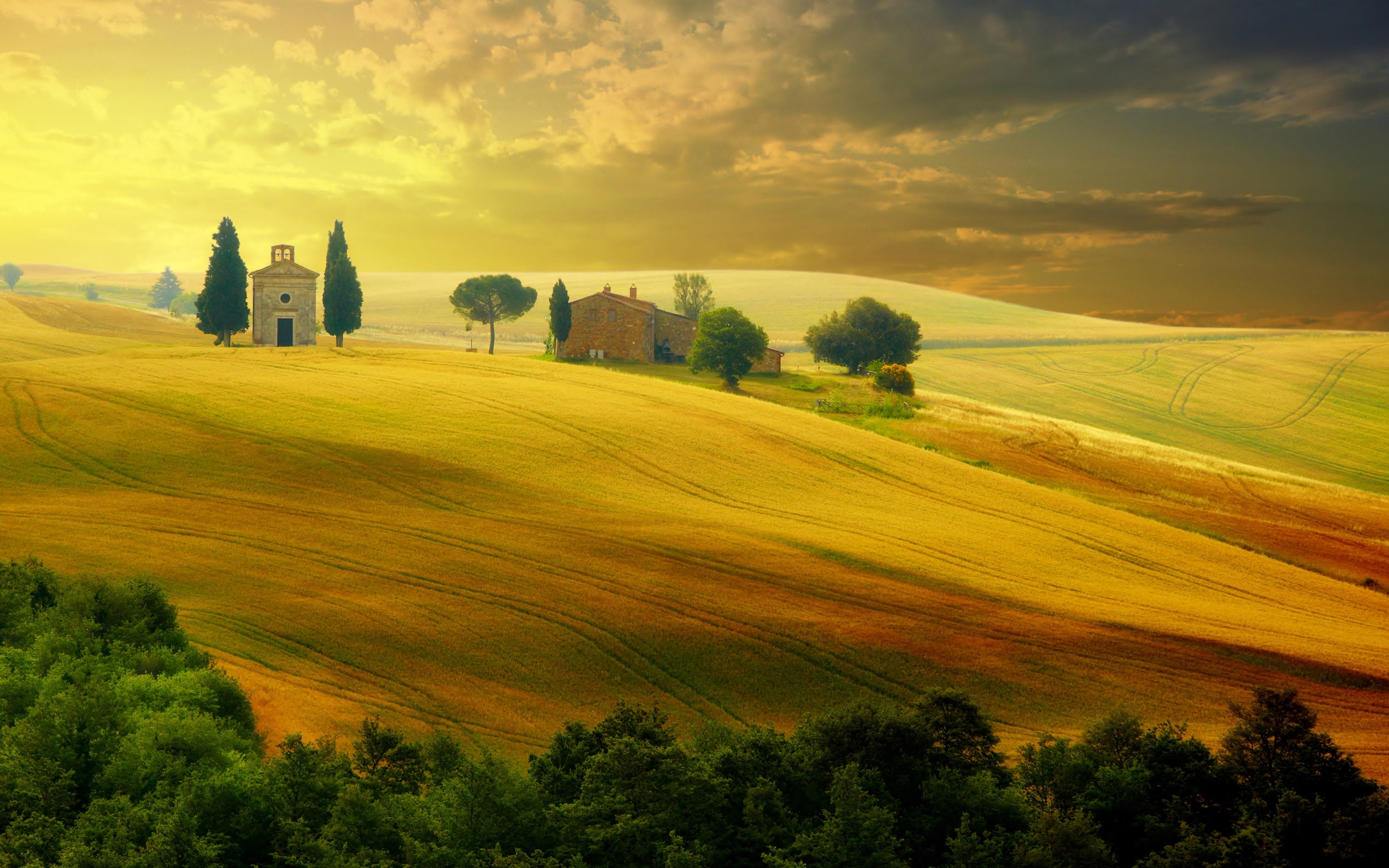 Beautiful nature landscape from Tuscany Italy