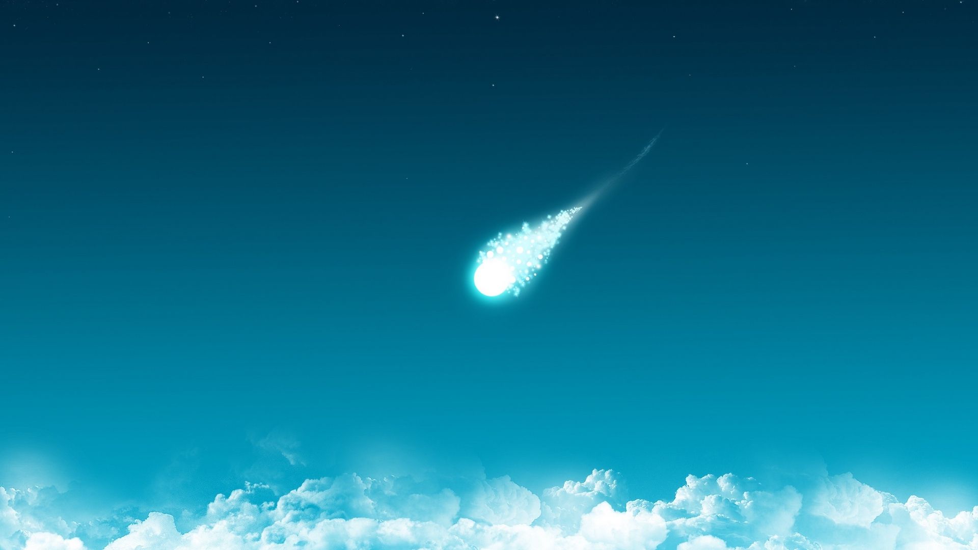 Clouds Comet Minimalism Wallpaper - [1920x1080]