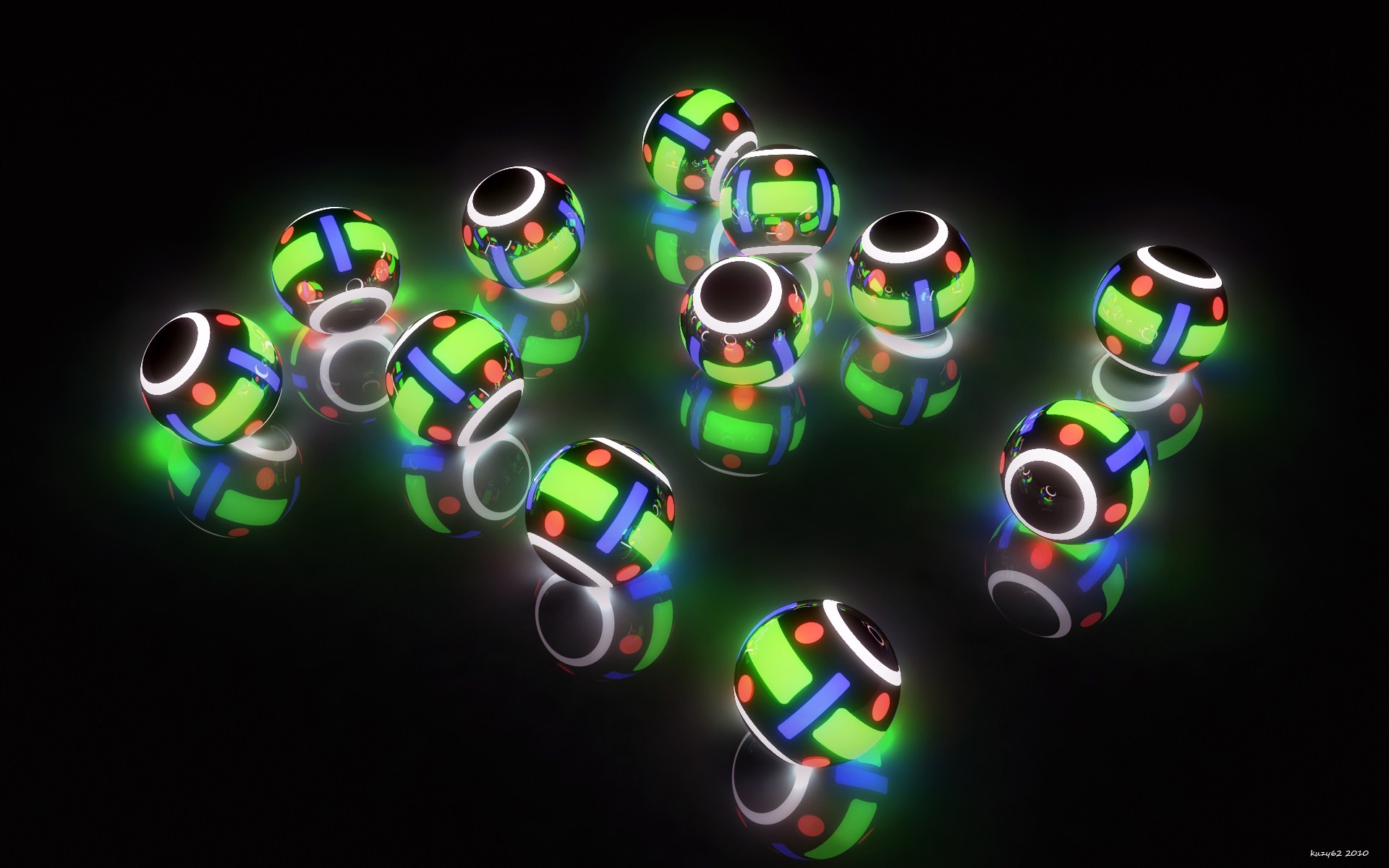 графика 3D шары свет graphics balls light скачать