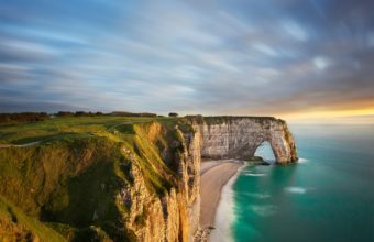 Sea Shore Arch Clouds Sunset 1920 x 1300 340x220