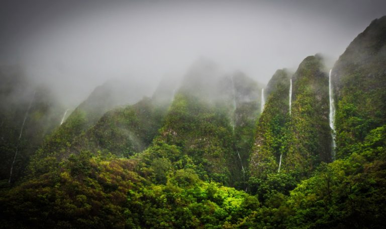 Waterfalls Tropics Mountains Jungle 2304 x 1365 768x455