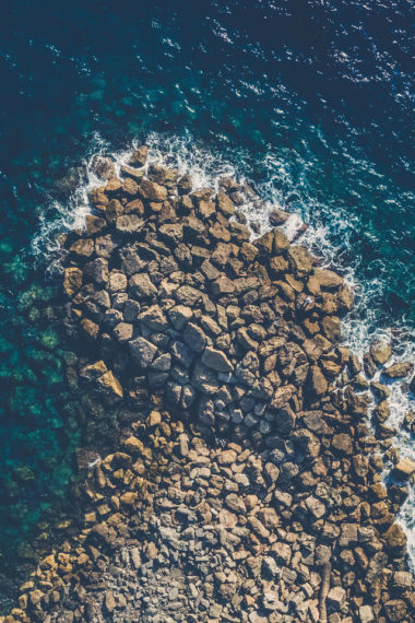 Aeiral View Sea Water Coast Rocks Yp Wallpaper 640 x 960 380x570