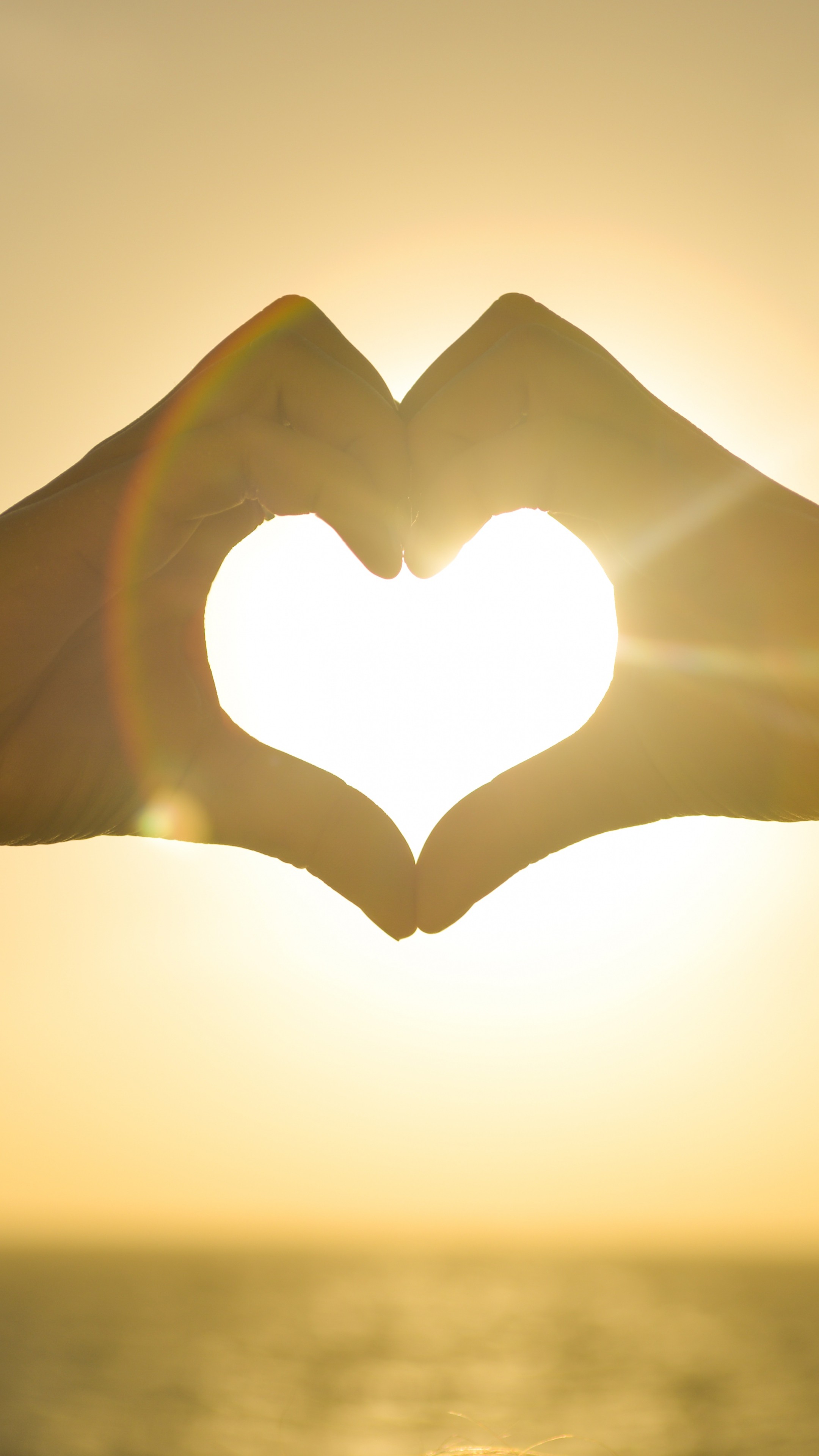 hands heart light lov wallpaper 2160x3840
