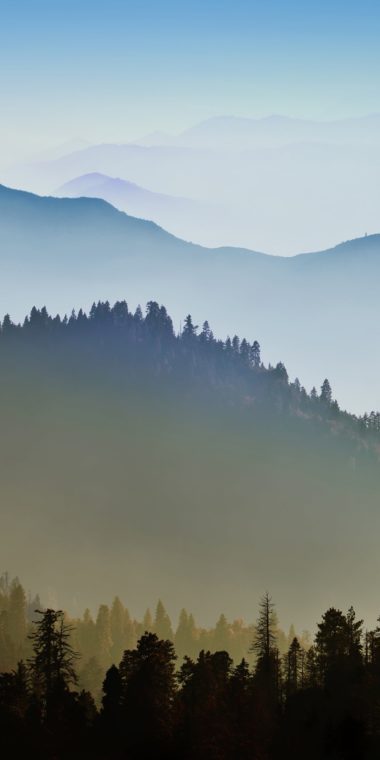 Nature Mountain Range Fog Sunrise Ultra HD Wallpaper 1080x2160 380x760