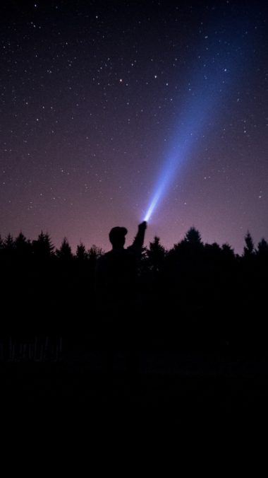 Starry Sky Stars Night Man Light Wallpaper 720x1280 380x676