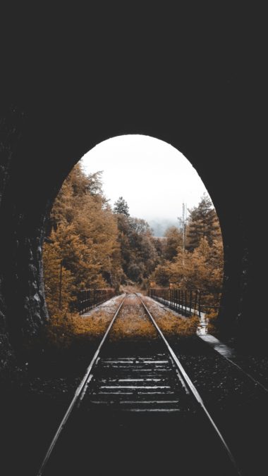 Tunnel Railway Autumn Wallpaper 720x1280 380x676