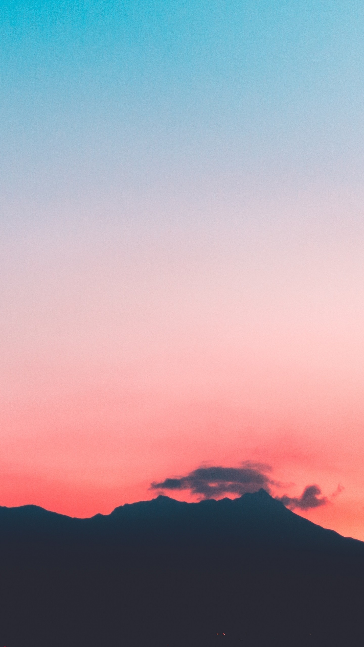 Mountains Sunset Sky Wallpaper 1440x2560