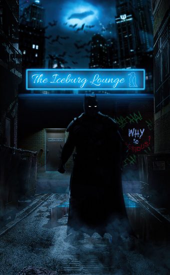 Batman In Neon Alley Wallpaper 340x550