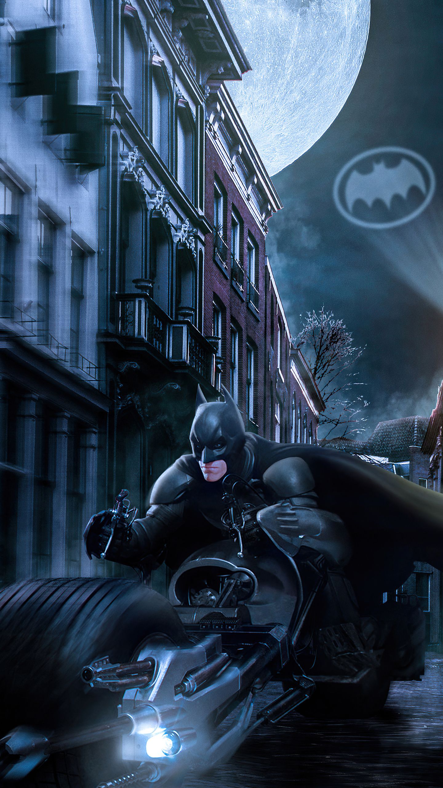 Batman On Batcycle Wallpaper