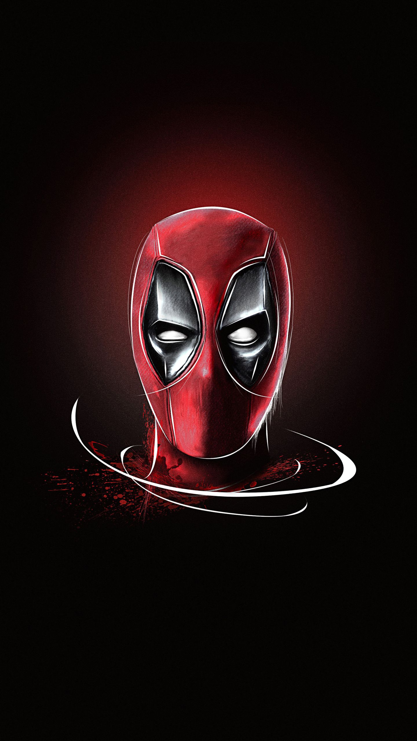 Deadpool Mask Minimalism Wallpaper