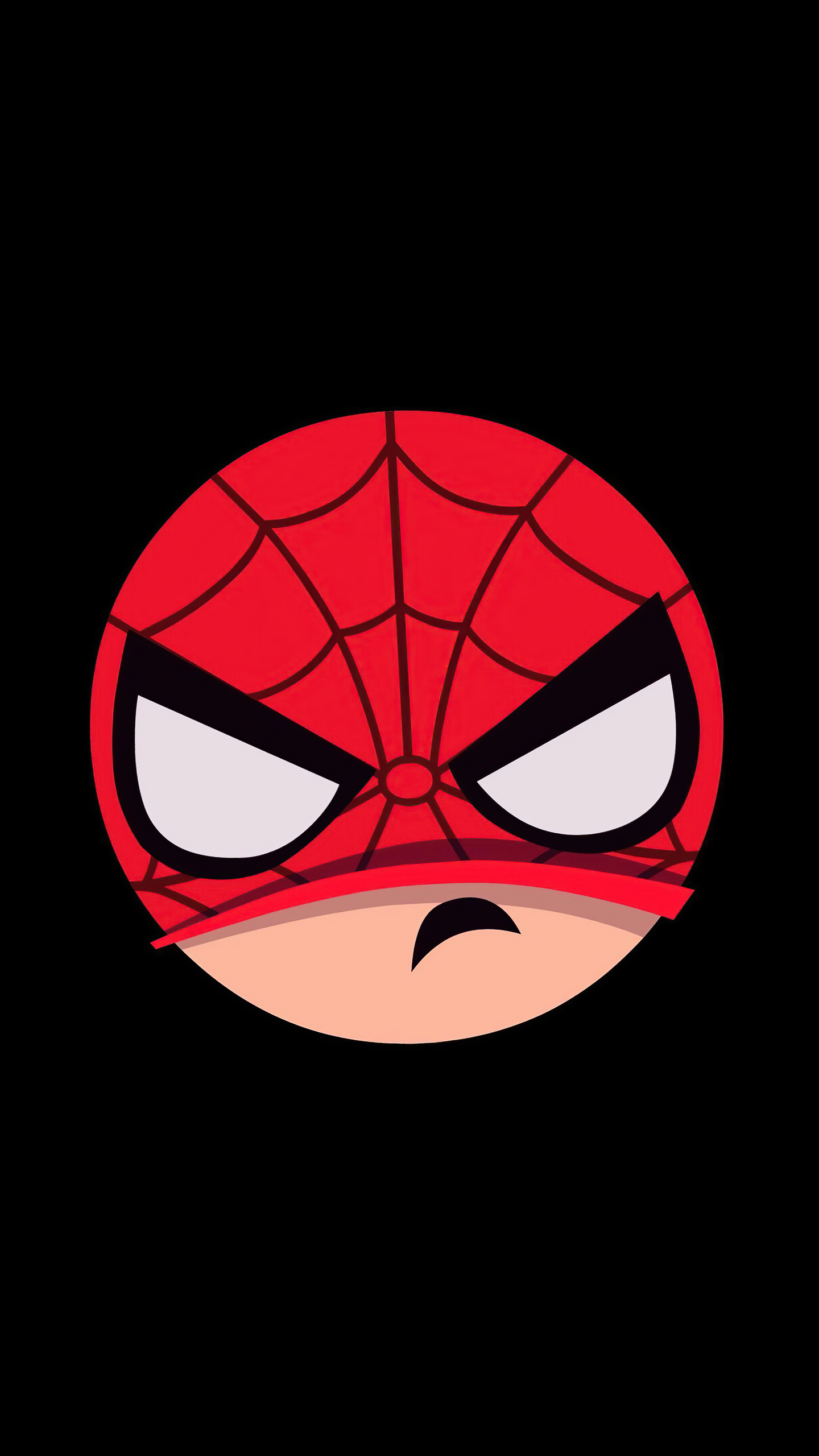 Spiderman Angry Minimal Badge Wallpaper