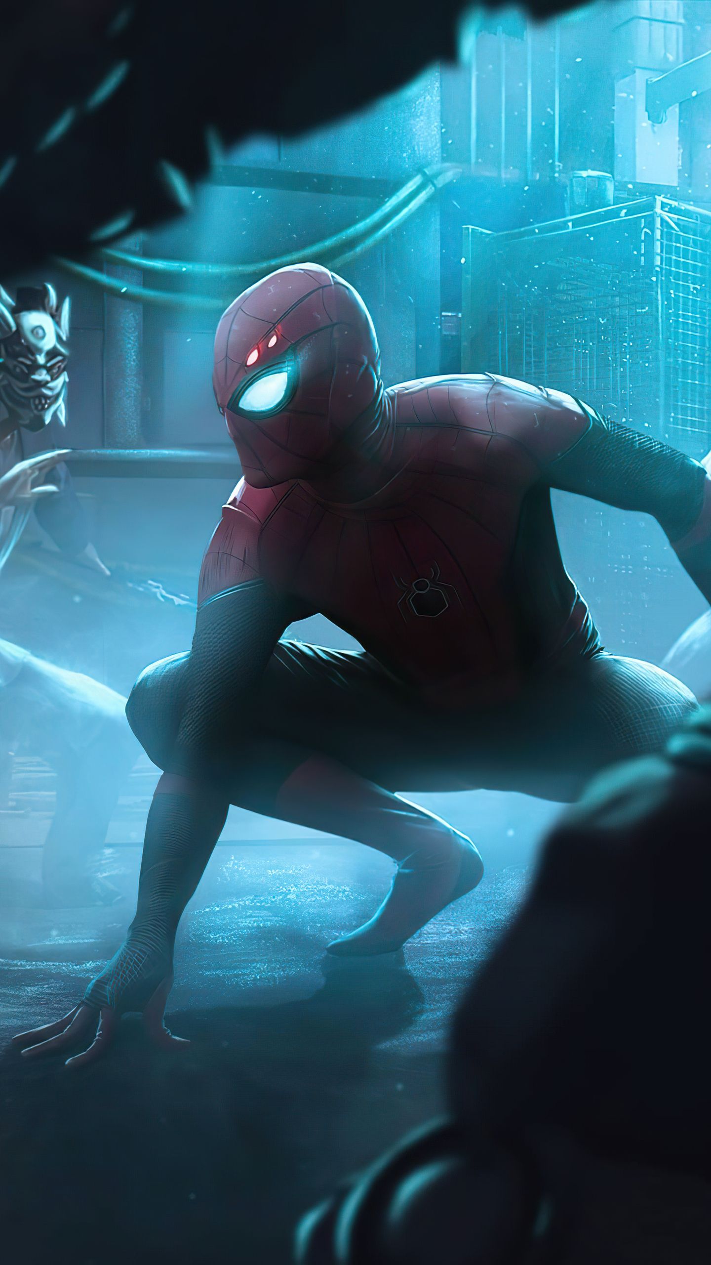 Spiderman Neon Glowing World Wallpaper
