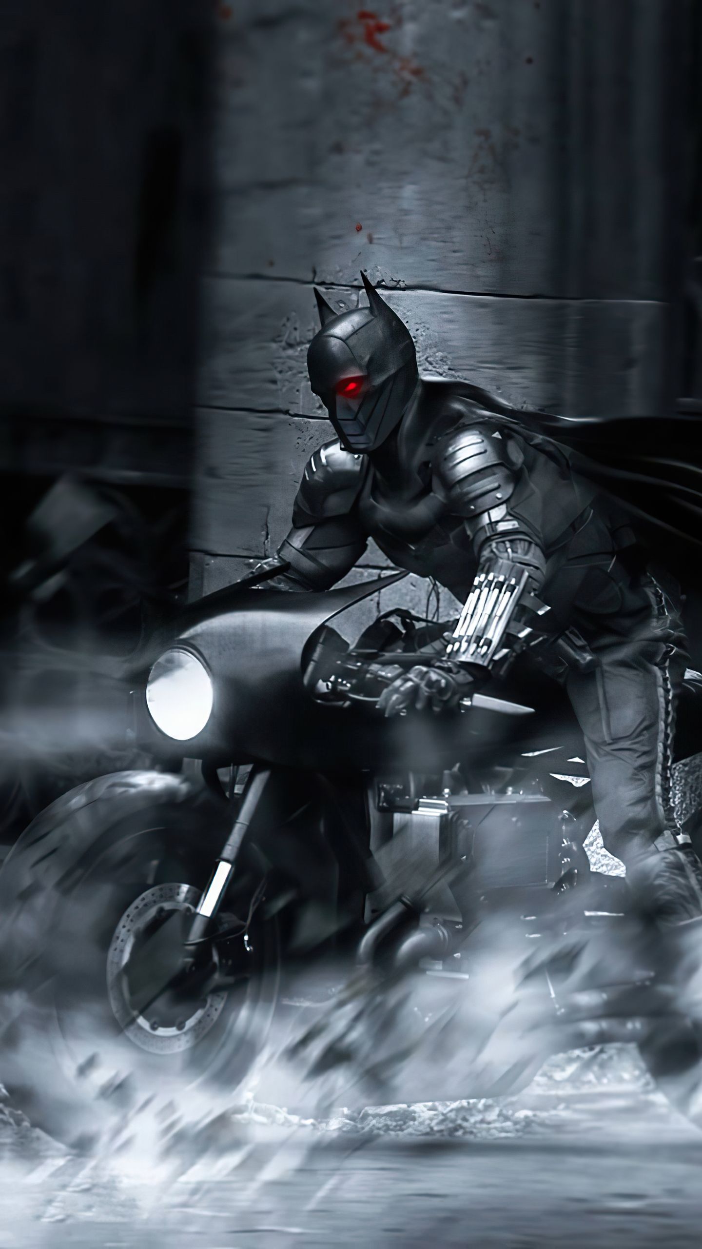 The Batman On Bike Wallpaper