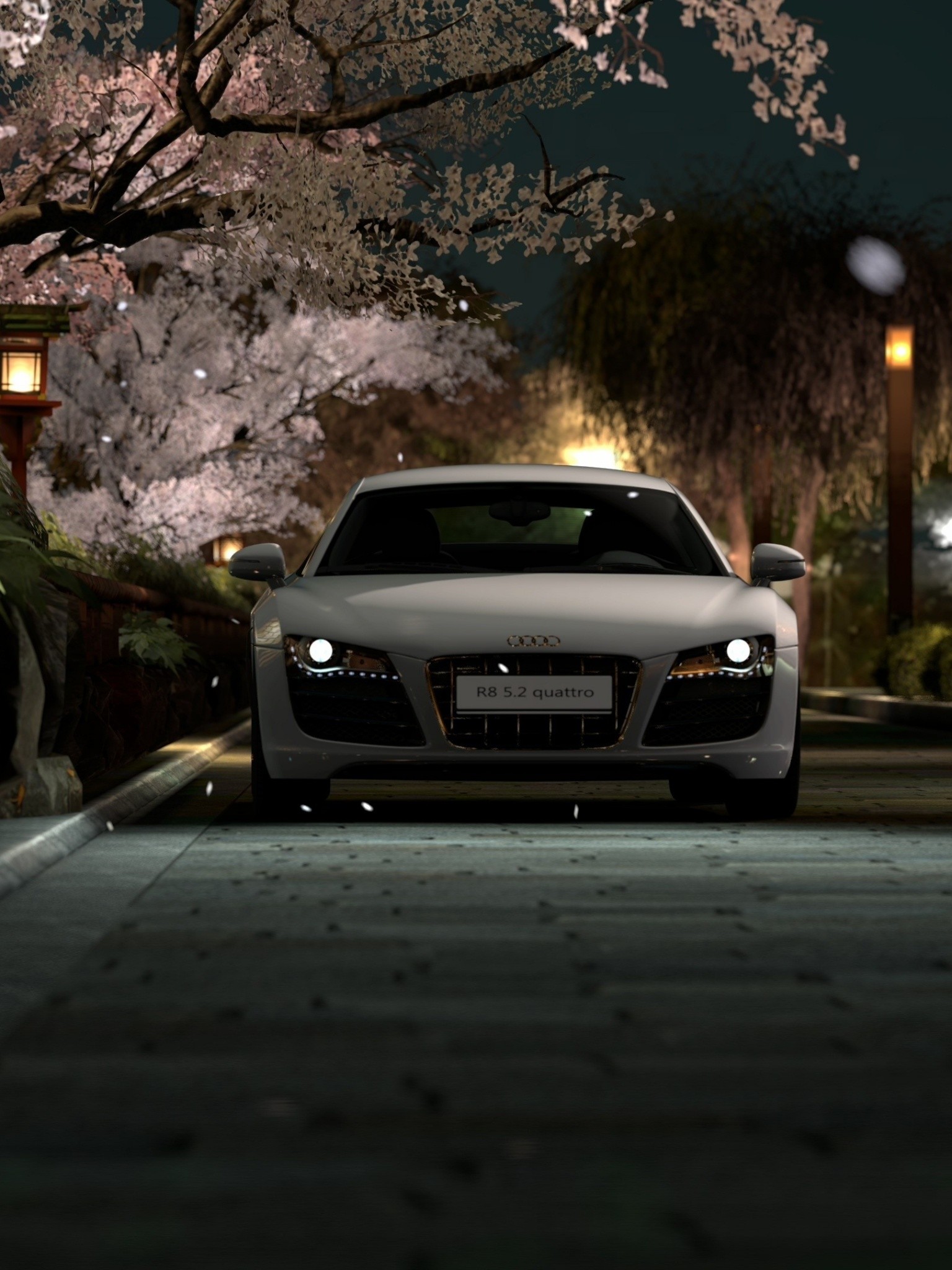 Japan Night Audi Audi R8 Wallpaper