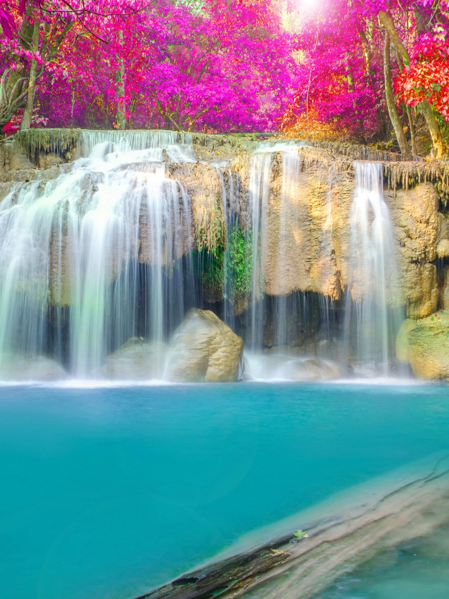 Thailand Parks Waterfall Wallpaper - [1536x2048]