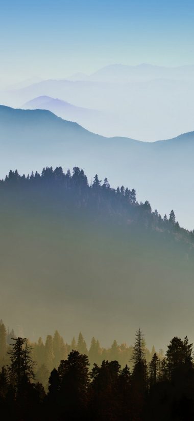 Nature Mountain Range Fog Sunrise HD Wallpaper 1125x2436 380x823