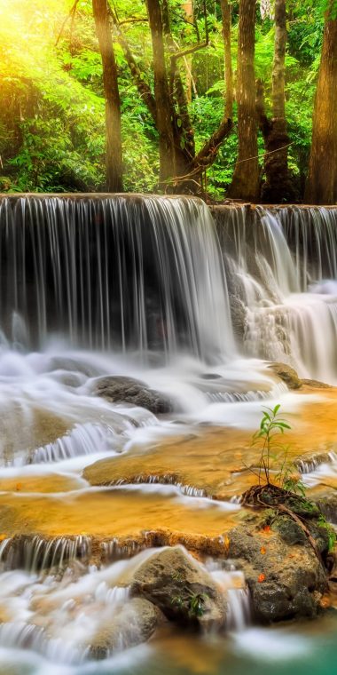 Waterfall River Landscape Nature Waterfalls - [1440x2880]