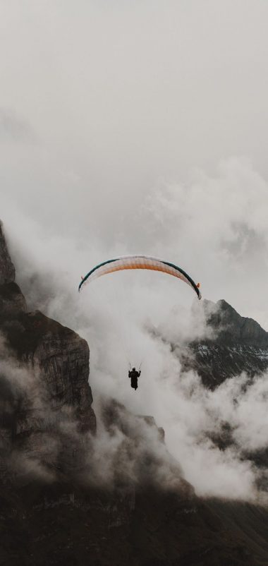 Paraglider Parachute Flying Wallpaper 720x1520 380x802