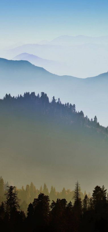 Nature Mountain Range Fog Sunrise HD Wallpaper 1080x2316 380x815