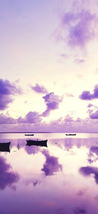 Purple Sunset In Ocean 1080x2340 380x823