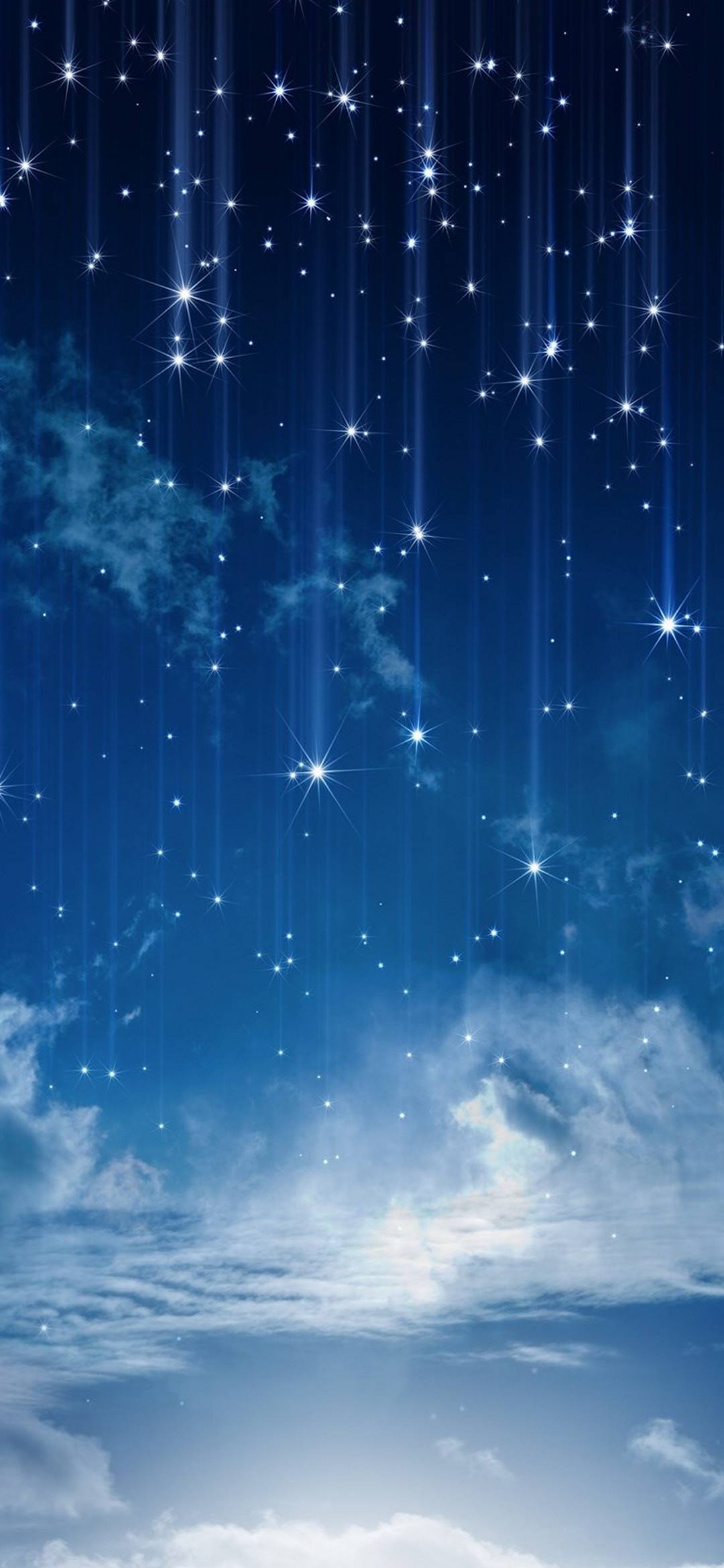 Sky Moonlight Nature Night Stars Clouds 1080x2340