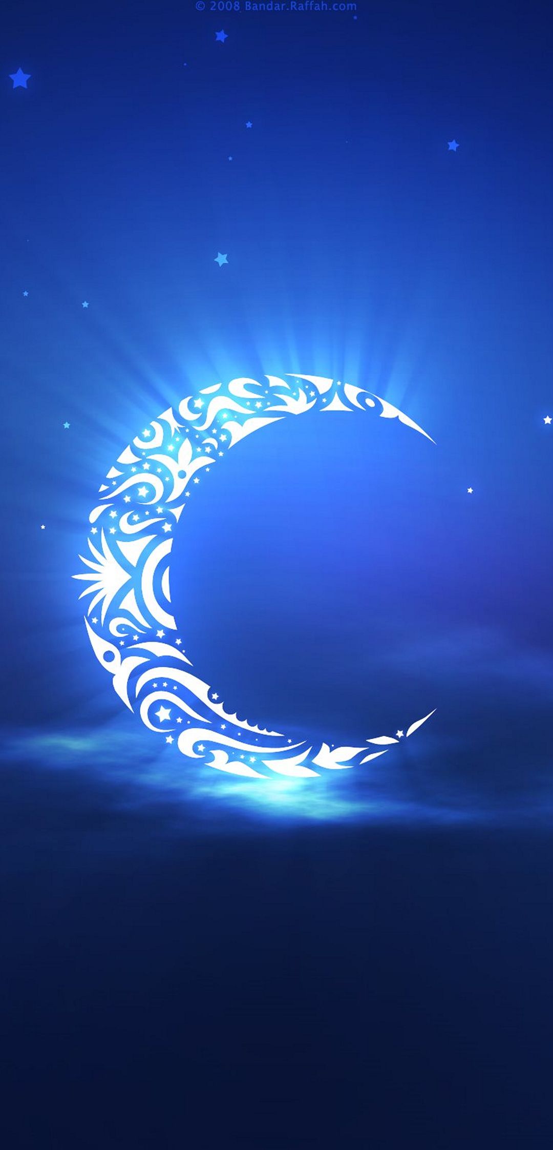 ramadan moon with flowers