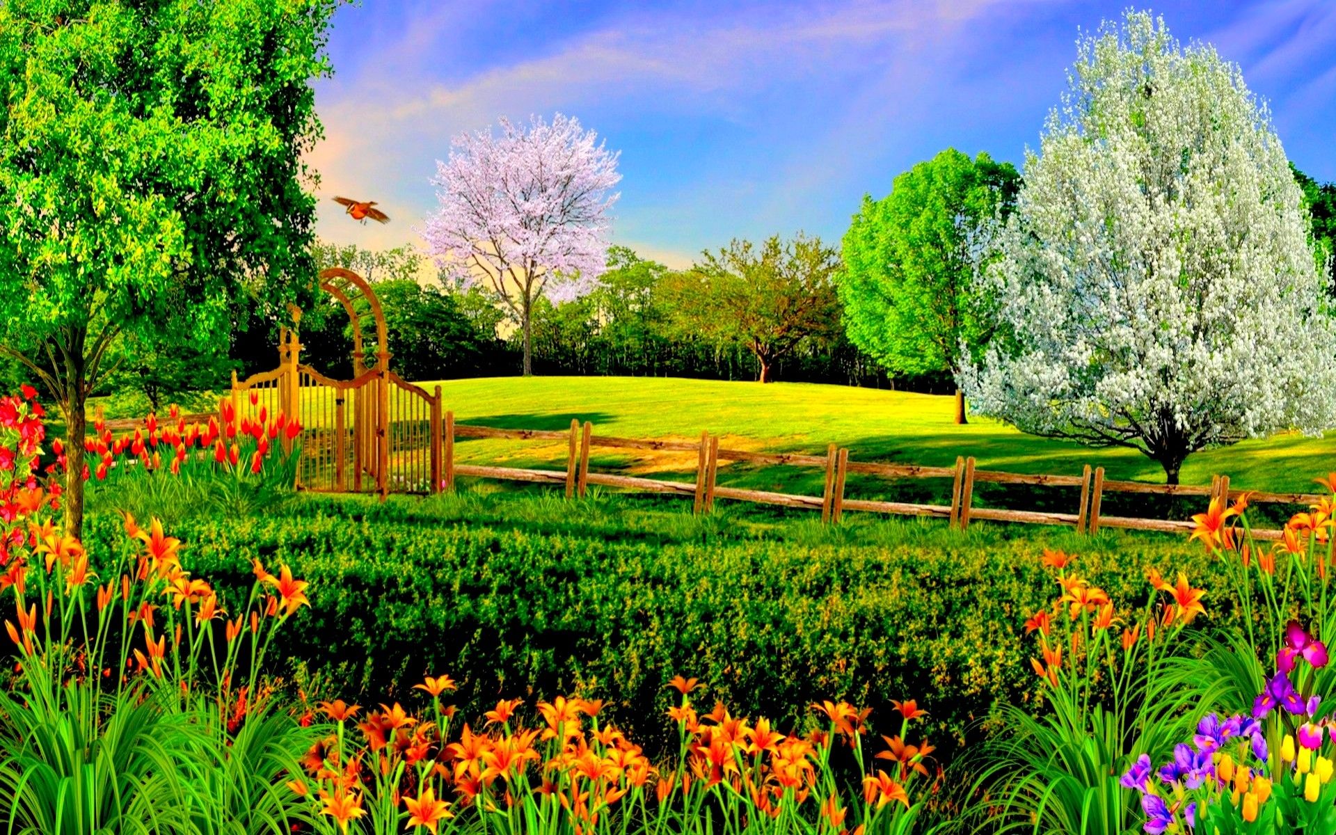 Beautiful scenes. Цветущие сады. Весенний пейзаж. Летняя природа.