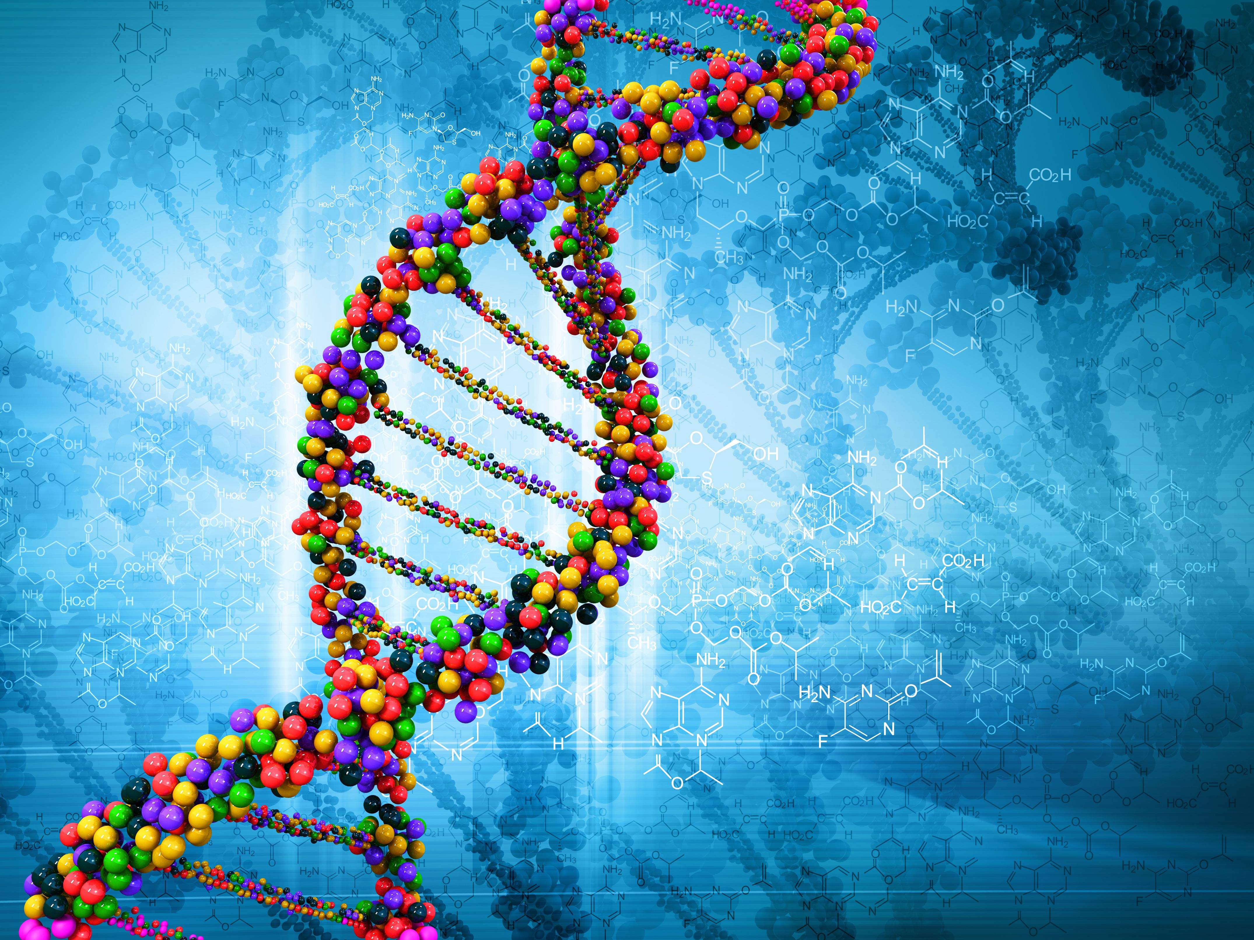 Digital Illustration Of A Dna