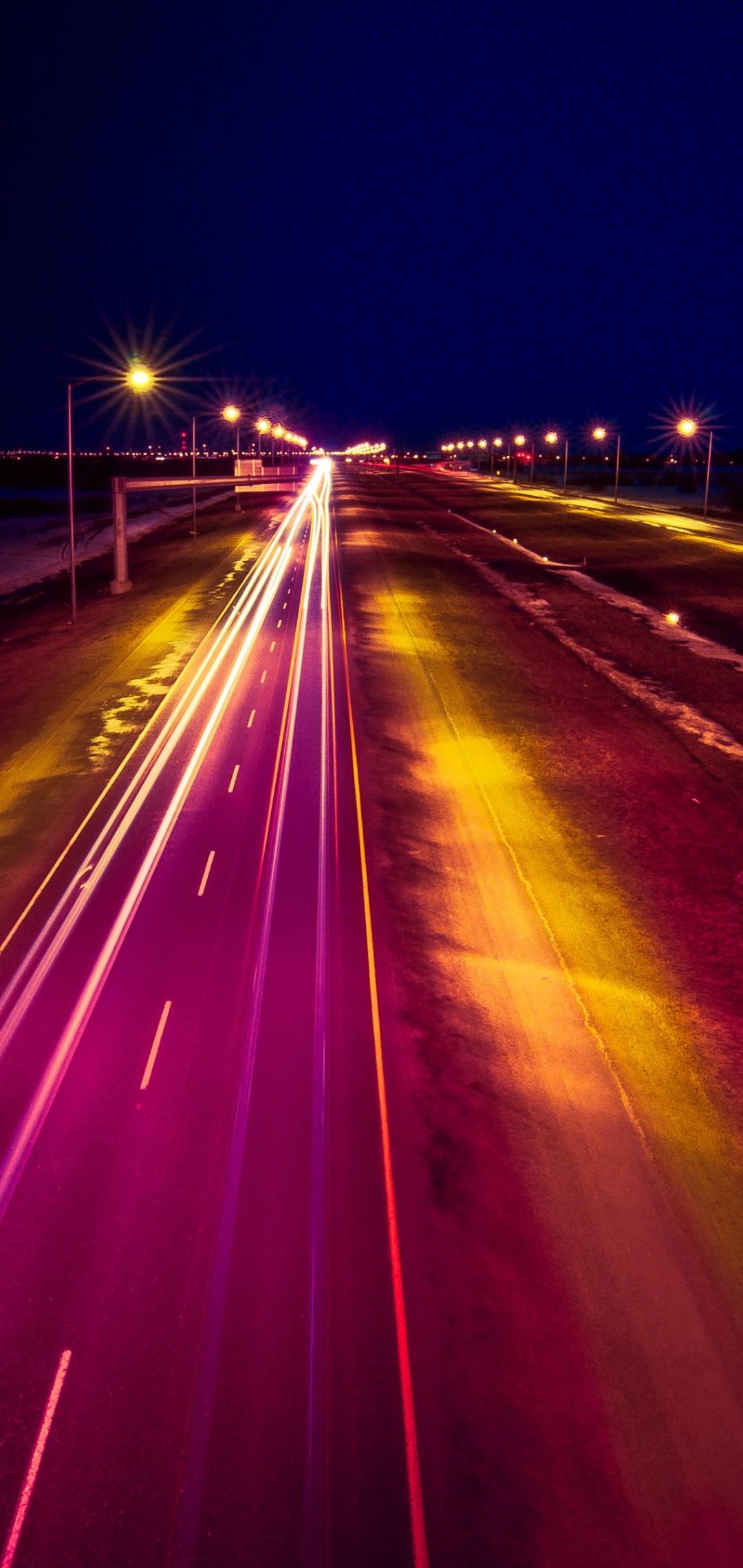 Road Light City Wallpaper - [1080x2280]