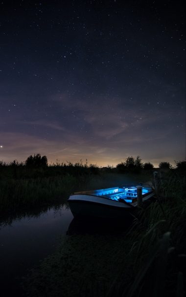 Boat Starry Sky Night 800x1280 380x608