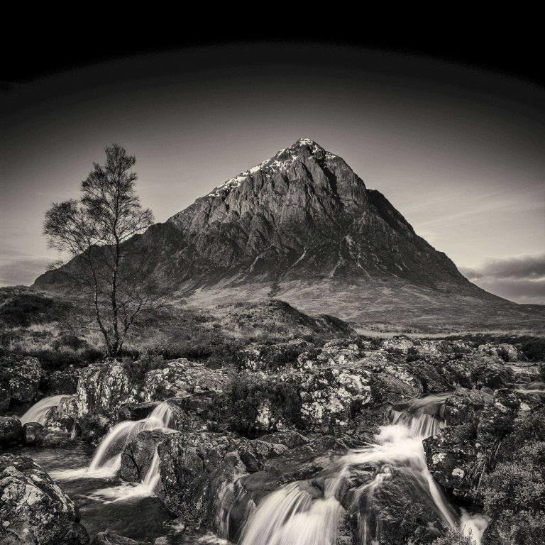 Mountain Waterfall Bw 2780x2780 768x768