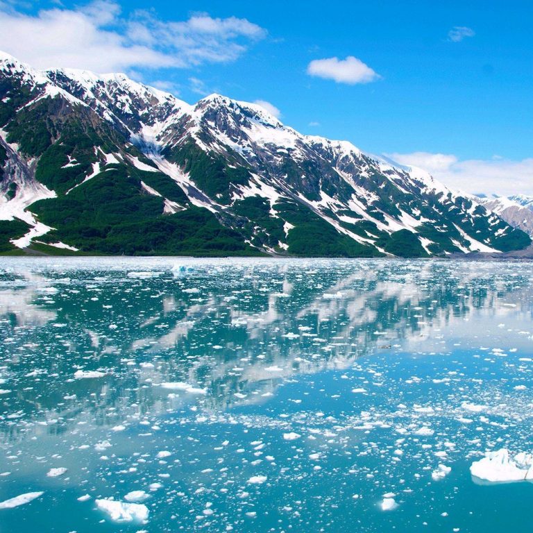 Alaska Glacier Mountains Sky Wallpaper 1024x1024 768x768