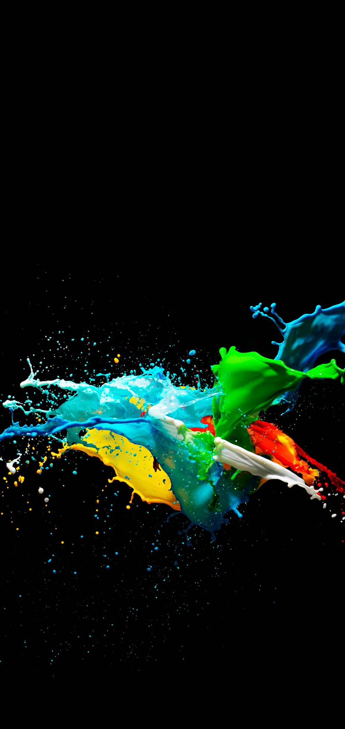 Colorful Painted Black  Wallpaper  1440x3040 