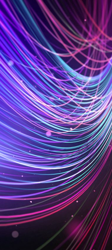 Colour Ful Wavy Lines Abstract 1080x2400 380x844