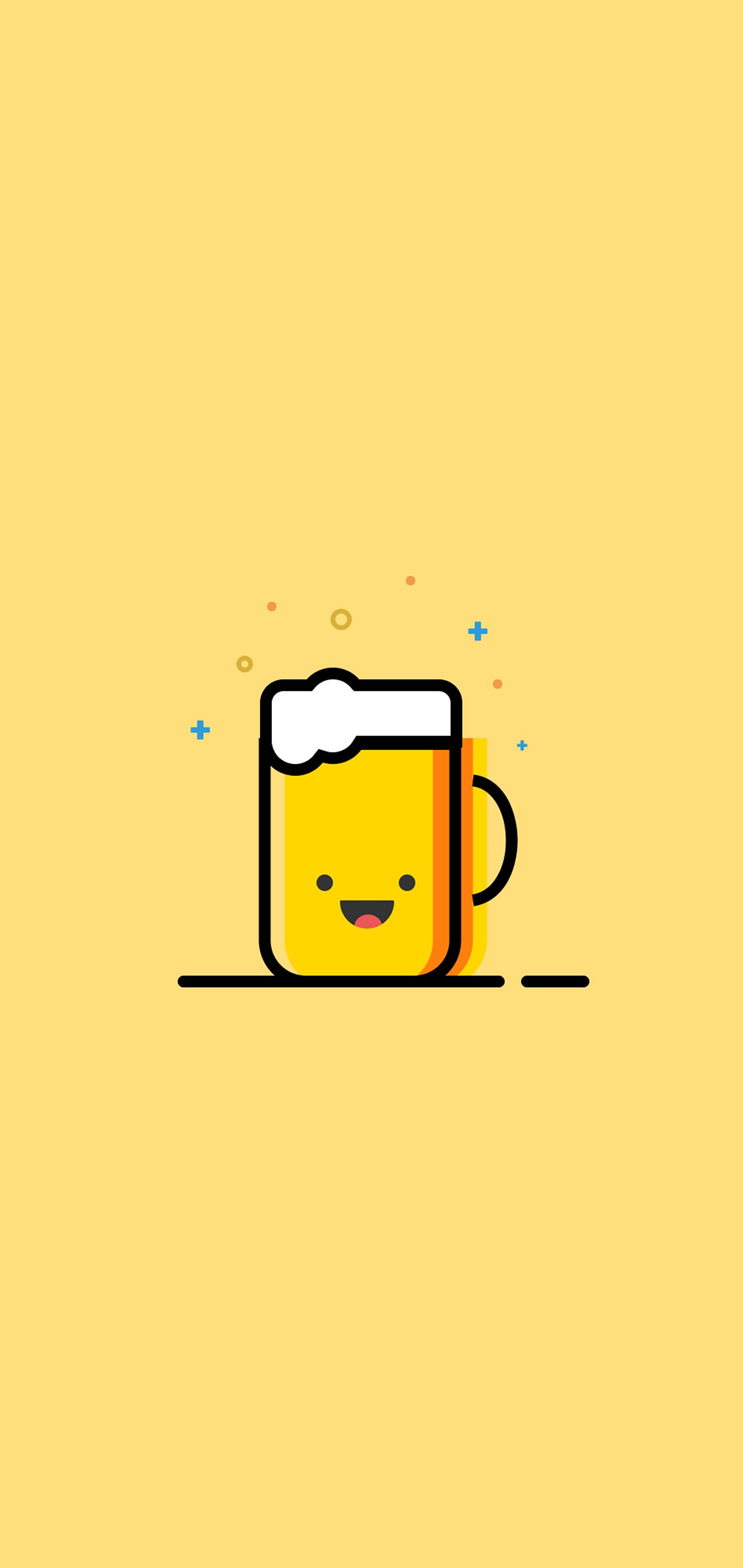 Minimal Emoji Cup Of Tea Wallpaper - [1440x3040]