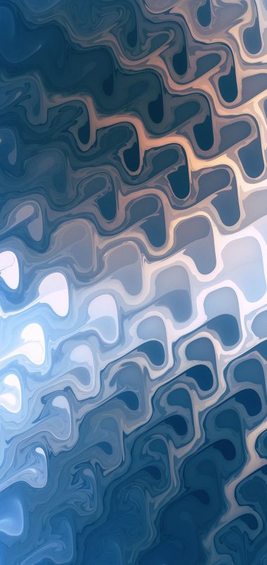 Painted Blue 3D Abstract Wallpaper 1440x3040 380x802