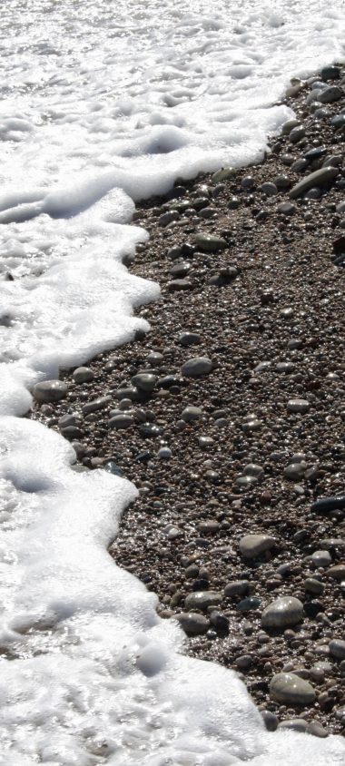 Pebble Stones Sea Waves Whisper Foam 1080x2400 380x844