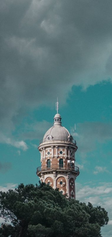 Tower Spain Clouds City Wallpaper 1440x3040 380x802