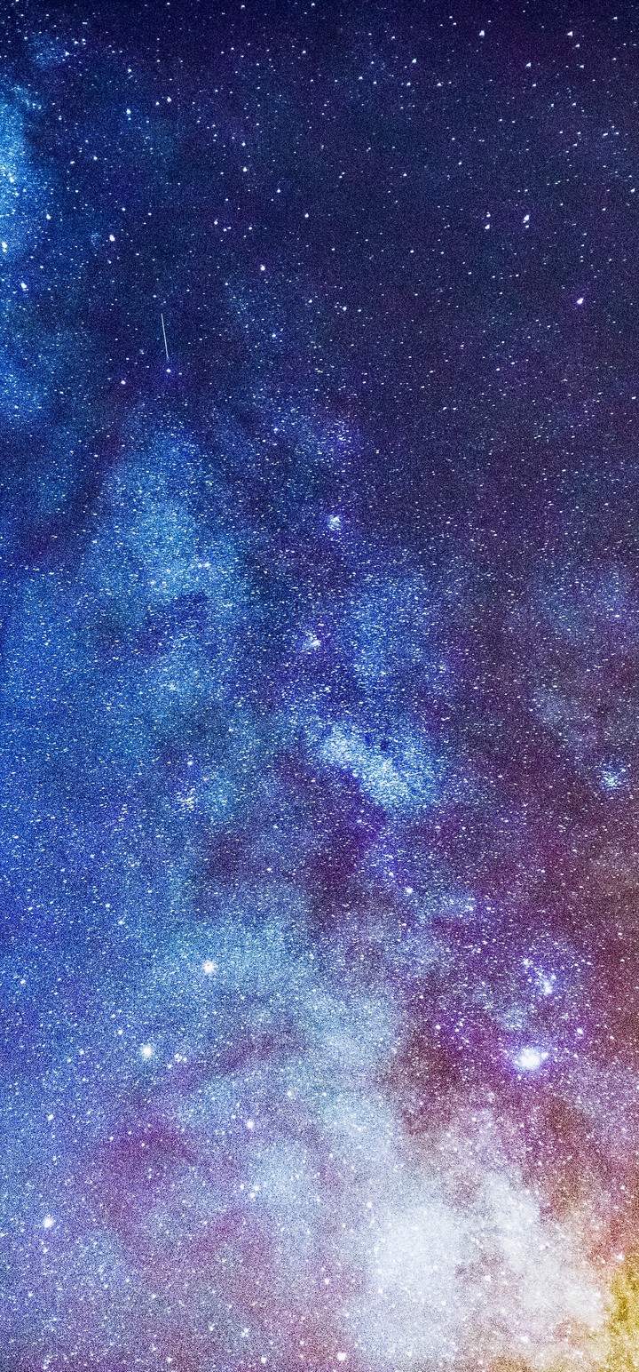 Starry Sky Milky Way Glitter Wallpaper - [720x1544]