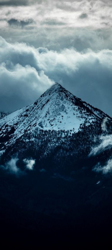 Mountain Peak Clouds Wallpaper 720x1600 380x844
