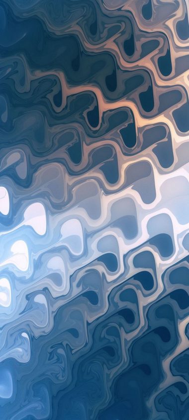 Painted Blue 3D Abstract Wallpaper 720x1600 380x844