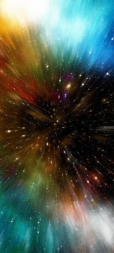 Universe Galaxy Multicolored Wallpaper 720x1600 380x844