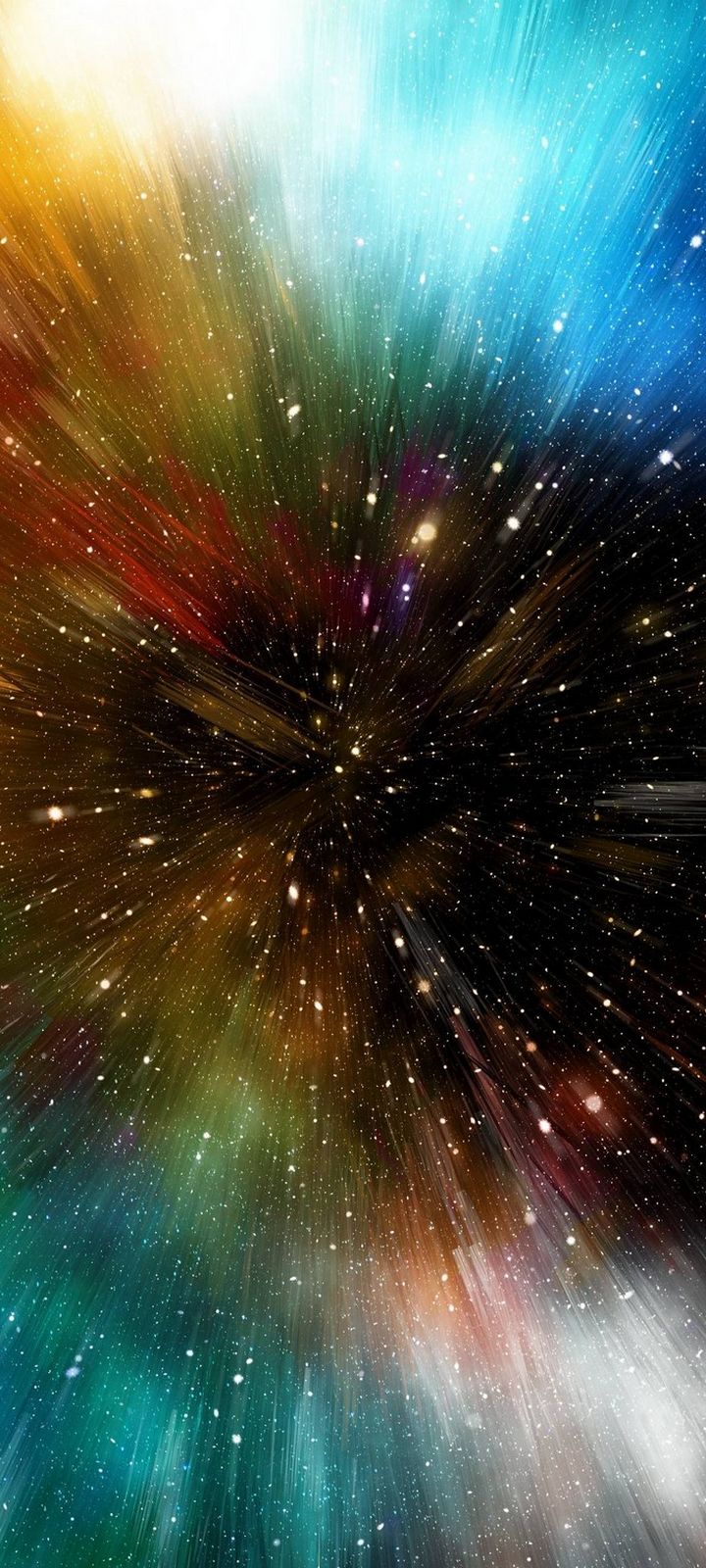Universe Galaxy Multicolored Wallpaper - [720x1600]