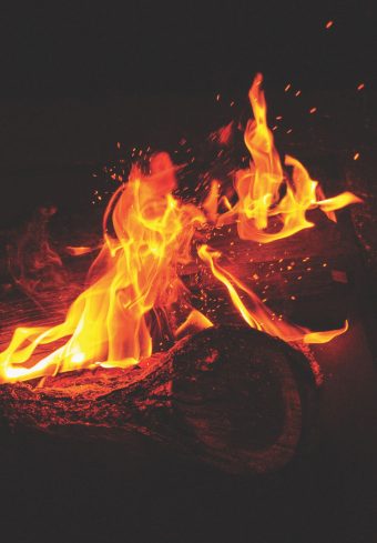 Bonfire Fire Flames Sparks Wallpaper 1640x2360 1 340x489